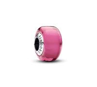 Pandora Moments Charm en argent sterling avec verre de Murano rose