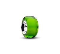 Pandora Moments Charm en argent sterling avec verre de Murano vert