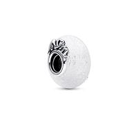 Pandora Moments Charm Mum en argent sterling avec verre de Murano dichroïque et blanc