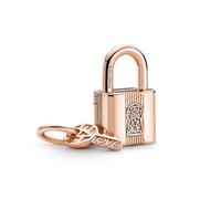 Pandora rose charme cadenas et clé