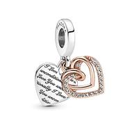 Charm double pendant Pandora Moments Papillon bleu & Citation - Argent 925/1000? Bleu