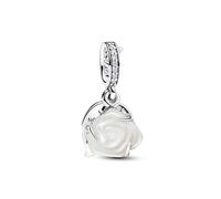 Pandora Moments Charm en argent sterling avec opale verte bleue créée en laboratoire