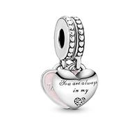 PANDORA 792072EN40 Perle coeur en émail argenté pour femme