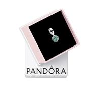 Pandora Moments Charm pendant Trèfle à quatre feuilles en argent sterling avec cristal vert