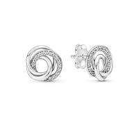 Pandora Moments Clous d’oreilles Cercles en argent sterling avec zircones cubiques transparentes
