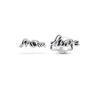 Pandora Moments Clous d’oreilles inscription « Love » (Amour) « Mom » (Maman) en argent sterling
