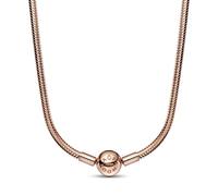 Pandora Moments Collier maille serpent en métal plaqué or rose 14 carats, 45