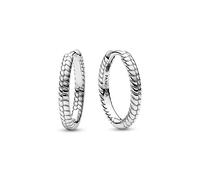 Pandora Moments Créoles en argent sterling à motif maille serpent