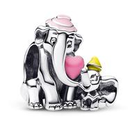 PANDORA Moments Disney Dumbo & Mama Charm en Argent Sterling Compatible Moments 793751C01, 10,8x13x12,6 mm, Argent Sterling, Pas de gemme