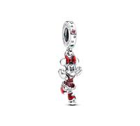 PANDORA Moments Disney Minnie Mouse 793530C01 Breloque en argent sterling compatible avec les bracelets Moments, Rot, Argent sterling, Cristal artificiel