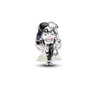 PANDORA Moments Disney Villains Cruella De Vil 793424C01 Charm en argent sterling compatible avec les bracelets Moments, taille unique, Argent sterling, Pas de gemme