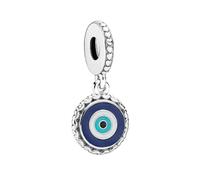 Pandora Moments Evil Eye 792015C00_E052 Breloque en argent sterling compatible avec les bracelets Moments, taille unique, Argent sterling, Pas de gemme