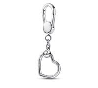 PANDORA Moments Porte-charms pour sac en argent sterling avec petit pendentif cœur O