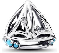 PANDORA Moments Slide-Charm bateau à voile, argent 925, zirconium