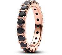 Pandora Noir Étincelant Gamme Éternité Anneau 180050C02 Femme, Taille de l'anneau:52