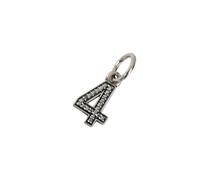 Pandora - Numéro 4 à breloque - Femme - Accessoires - Gris - Taille: ONE Size