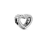 Pandora Offenes Metallperlen Herz -Charm 797516 Pendentif