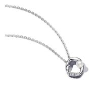 Pandora Collier Essence en argent sterling avec perle de culture d’eau douce traitée blanche, 45