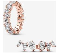 Pandora Parure Anneau Alternance et Clous d’Oreilles Poires Scintillantes one size