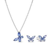 PANDORA Parure Argent Sterling 925 21126 | Ensemble de bijoux en argent comprenant un collier et des boucles d'oreilles pour femme, cadeau tendance