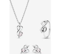 Pandora Parure Bague, Collier & Clous d'Oreilles Nœud de l'Infini one size