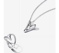 Pandora Parure Bague & Collier Cœur Organique one size