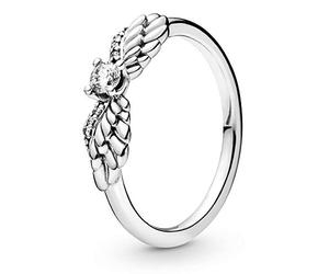 Pandora Passions Bague Ailes d’ange en argent sterling avec zircones cubiques transparentes