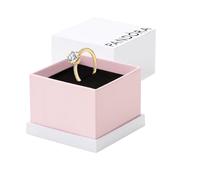 Pandora Passions Bague Couronne scintillante en métal plaqué or 14 carats avec zircones cubiques transparentes, taille 52
