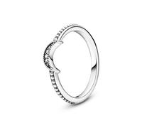 Pandora Passions Bague Croissant de Lune Scintillant en argent sterling avec zircones cubiques transparentes, taille 50