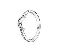 Pandora Passions Bague Croissant de Lune Scintillant en argent sterling avec zircones cubiques transparentes, taille 60