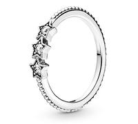 Pandora Passions Bague Étoiles célestes en argent sterling avec zircones cubiques transparentes, taille 50