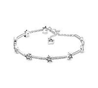 Pandora Passions Bracelet Étoiles célestes en argent sterling avec zircones cubiques transparentes, 16