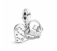 PANDORA 799546C01 breloque pendentif chats&cœurs