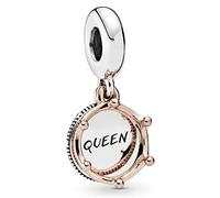 Pandora Charm pendentif Couronne Argent sterling et métal plaqué or rose 14 carats