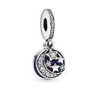 Charm pendentif lune et ciel bleu Pandora Moments Bleu