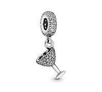 Pandora Passions Charm pendant Verre à cocktail en argent avec zircones cubiques