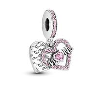 Pandora Bague Cœur Vœu Scintillant en argent sterling zircones cubiques transparentes Taille 58