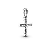 PANDORA Passions Pendentif Croix scintillante en argent avec zircones cubiques transparentes