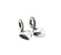Pandora - Pendent Cœur Divisé Tante et Nièce - Femme - Accessoires - Gris - Taille: ONE Size
