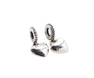 Pandora - Pendent Cœur Divisé Tante et Nièce - Femme - Accessoires - Gris - Taille: ONE Size