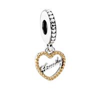 Pandora - Pendent Famille en Argent avec Cœur en Or 14K - Femme - Accessoires - Multicolore - Taille: ONE Size