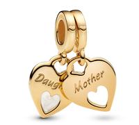 Pandora Pendentif Breloque Mère Et Fille Doré 769187C01 Forme Coeur