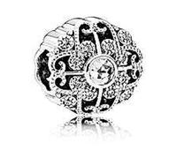 Pandora - Pendentif Fleur Scintillante - Femme - Accessoires - Gris - Taille: ONE Size