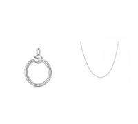Pandora Pendentif O 398296 Moments Small pour femme & Collier 590200-45 chaîne de câble classique