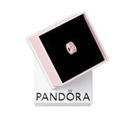 Pandora Charm clip Colours métal plaqué or rose 14 carats, zircones cubiques roses, attache silicone