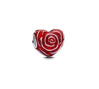 Pandora Breloque Cœur rose 793673C01 – argent sterling, compatible avec les bracelets Moments