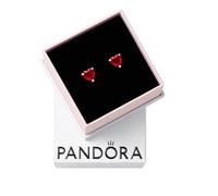 Pandora Clous d’oreilles Timeless Cœur – Argent sterling, cristal rouge cerise