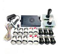 Pandora Saga Box DX 9800 Kit DIY 8 voies Joystick de style américain Bouton poussoir Arcade Console de jeu Arcade Bar Top (noir et blanc)
