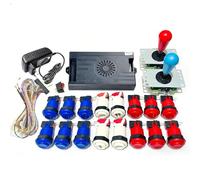 Pandora Saga Box DX Special Plus Kit DIY 9800 en 1 Joystick 8 voies Style américain Bouton poussoir Arcade Console de jeu Arcade Bar Top (bleu et rouge)