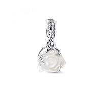 Pandora Charm Moments en argent sterling opale verte-bleue créée en laboratoire Taille unique
